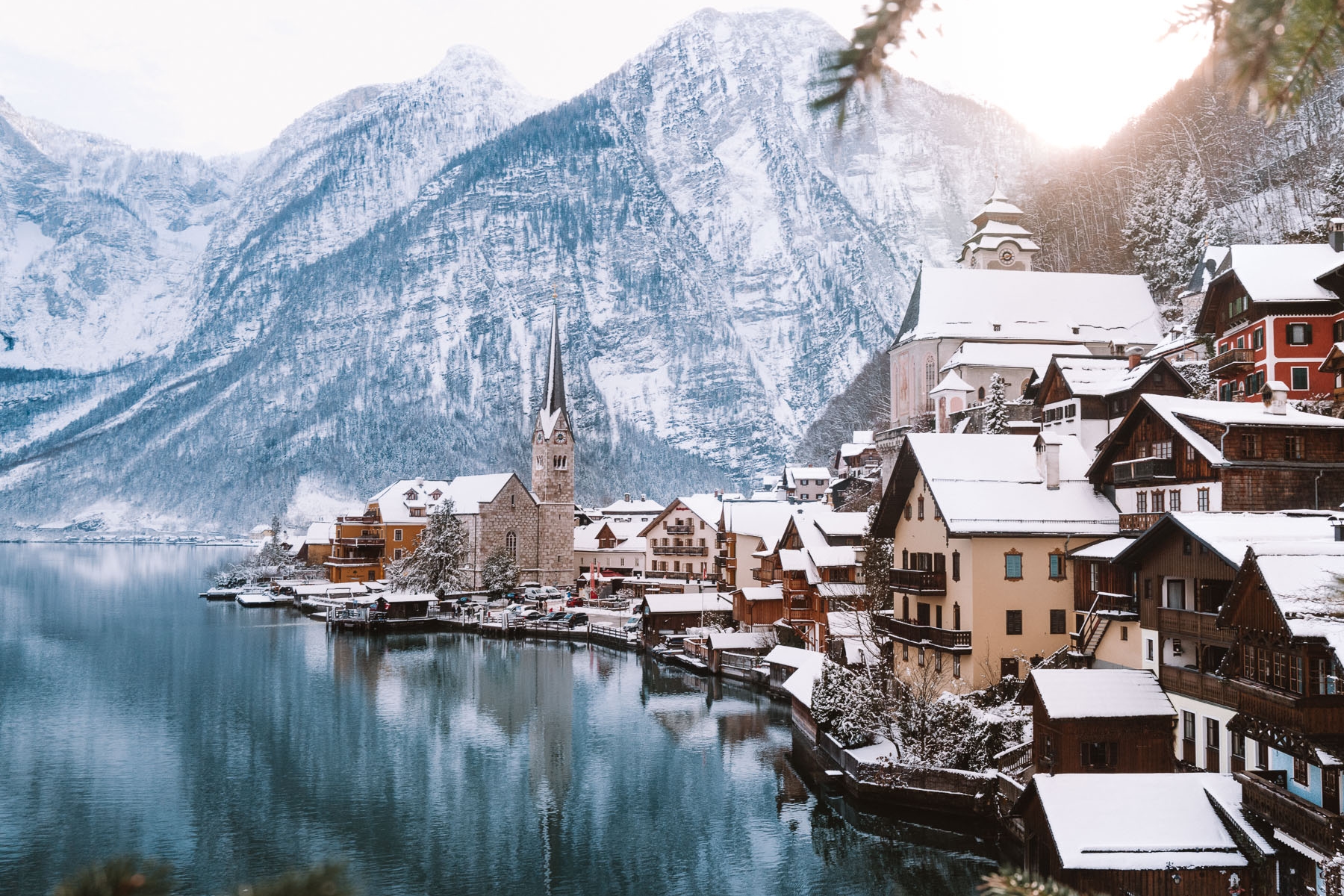 Vánoční atmosféra alpských jezer